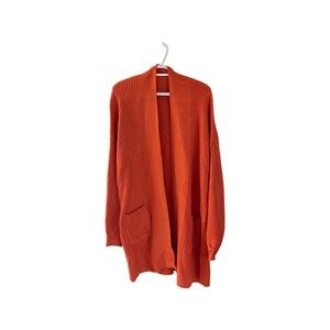 ORANGE KNEE LENGTH SWEATER LARGE